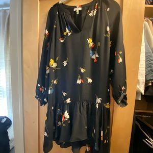 Joie black asymmetrical dress black size xs